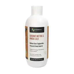 Sharrets Coconut MCT oil with Omega 3 6 9 for Energy Booster and Fat Burner icon