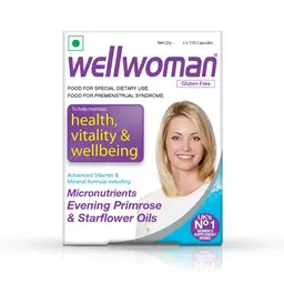 Wellwoman Health, Vitality and Wellbeing with Evening Primrose Oil,Magnesium,Vitamin C,B6 for Maintaining Healthy Hormone Balance icon