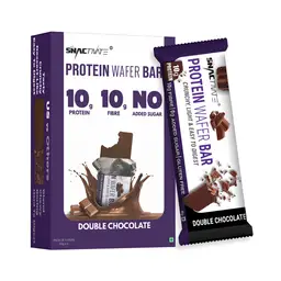 Snactivate Protein Wafer Bars Double Chocolate with 10g Protein, 10g Fiber & Sugarfree for Healthy Snacking - Pack of 1 (6 Bars) icon