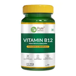 Pure Nutrition Vegan Vitamin B12 with Methylcobalamin for Energy and Improves Brain Health icon