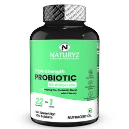 Naturyz Triple Strength Probiotic 50 Billion CFU with Pre-Probiotic 600 Mg and Chicory Root extract for Gut Health icon