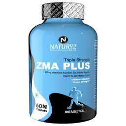 Naturyz Triple Strength ZMA Plus for Men with 450 mg Magnesium Aspartate, Tribulus, Zinc, B6 for Muscle Strength and Nightime Recovery Support icon