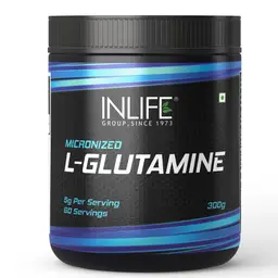 INLIFE - Micronized L - Glutamine Powder Supplement, 300 grams – Unflavoured icon