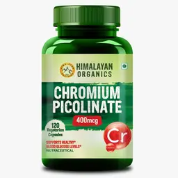 Himalayan Organics Chromium Picolinate 400mcg for Healthy Blood Sugar Level, Healthy Heart and Weight Management icon