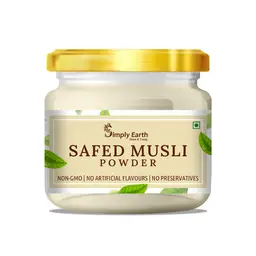 Simply Earth Organic Safed Musli Root Powder with Siva Musli Podi/Shweta Musli Hudi for Stamina, Performance and Energy icon