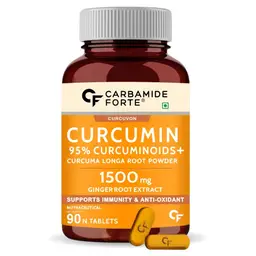 Carbamide Forte - Curcumin with Piperine Tablets with 95% Curcuminoids | Immunity Boosters Tablet for Adults with Curcuma Longa, Turmeric Powder & Ginger