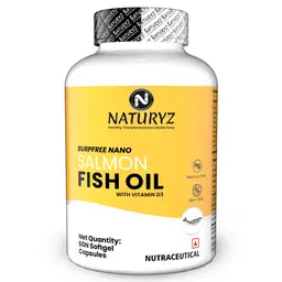Naturyz Burpfree SALMON Fish Oil 2000 Mg with Vitamin D3 for Faster Absorption and Superior Bioavailability icon