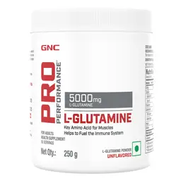 GNC Pro Performance L-Glutamine 5000 mg | Key Amino Acid For Faster Recovery | Boosts Immunity | Supports Intestinal Function icon