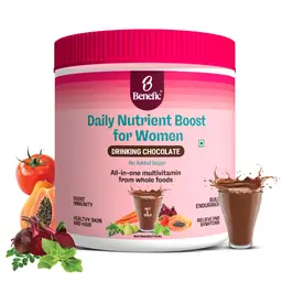 Benefic Women's Daily Nutrient Boost  Drinking Chocolate with Whole Foods for Energy and Immunity icon