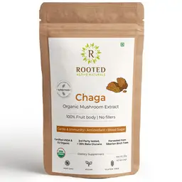 Rooted Active Naturals Siberian Chaga Mushroom Powder for Blood Sugar, Heart and Immunity icon