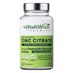 Health Veda Organics Zinc Citrate for Immunity, Healthier Skin, Hair and Nails icon