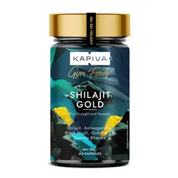 Kapiva Shilajit Gold Capsules - Helps to increase bioavailability & efficacy which increases significant levels of Stamina