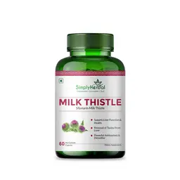 Simply Herbal Milk Thistle Liver Detox Supplement -Enriched With Powerful Antioxidants Promotes Healthy Liver Function for Men & Women- 60 Capsules icon