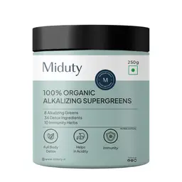 Miduty Organic Alkalizing Super Greens for Body Detox and Helps in Acidity icon