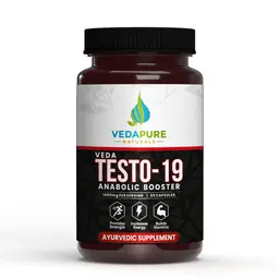 Vedapure Naturals Veda  Testo-19 Anabolic Booster with Safed Musli, Shatavari and Chota Gokhru for Muscle Strenght, Energy and Stamina icon