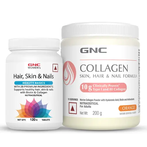 GNC Women's Hair, Skin and Nails Multivitamin For Women | Hair Fall  Treatment | Improved Hair Growth | Younger-Looking Skin | Stronger Nails |  Formulated In USA | 28 Premium Ingredients | 120 Tablets