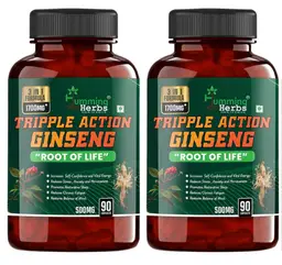 Humming Herbs Triple Action Ginseng With Siberian, American & Red Korean (Energy & Immunity) icon