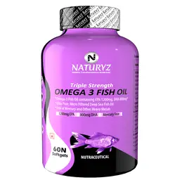 Naturyz Triple Strength Omega 3 Fish Oil with Highest Strength 2450 mg for Heart Health icon