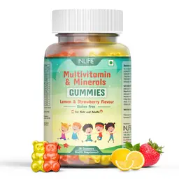 INLIFE - Multivitamin Gummies for Kids Teens Men & Women, Daily Gummy Bear Essential Vitamins & Minerals for Healthy Growth, Development, and Immunity - 30 Lemon & Strawberry Flavour Gummies icon