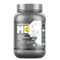 MuscleBlaze Biozyme Performance Whey Protein - with Whey Protein Concentrate,  Cocoa Powder for Aiding in Lean Mass Gain