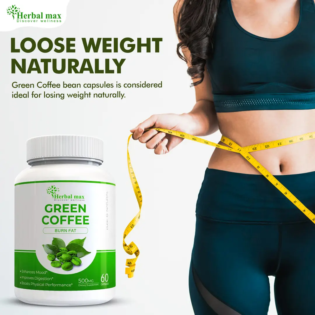 Buy Herbal max Green Coffee Beans Extract 500 mg Helps in Fat