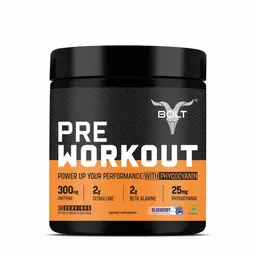 Bolt Nutrition Pre Workout Supplement with Caffeine, Citrulline Malate, B-Alanine, Taurine for Explosive Energy, Pump and Focus icon