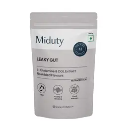 Miduty Leaky Gut with L- Glutamine and DGL Extract for Acidity and Bloating icon