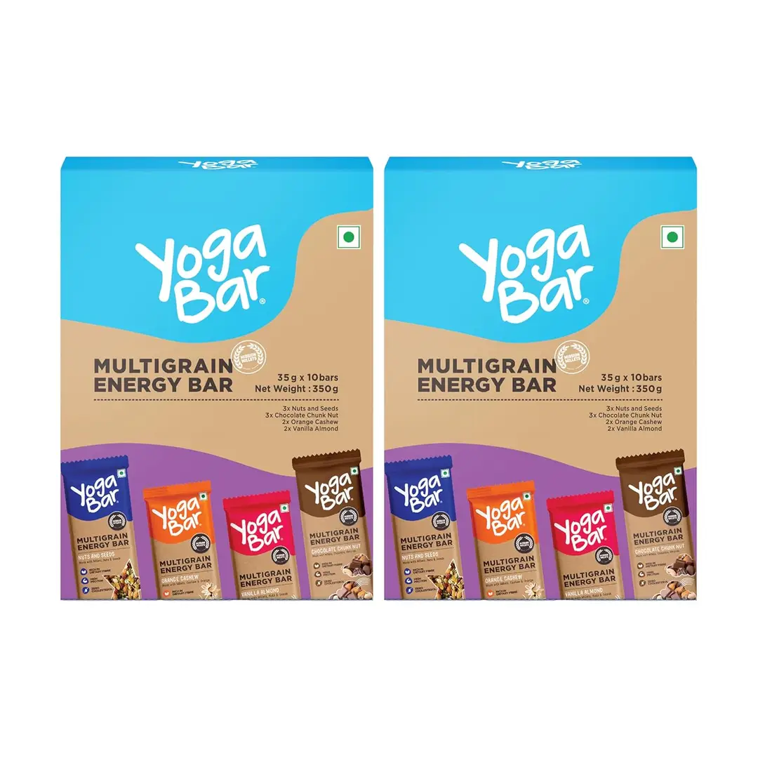 Yogabar Energy Bars Variety Pack of 10