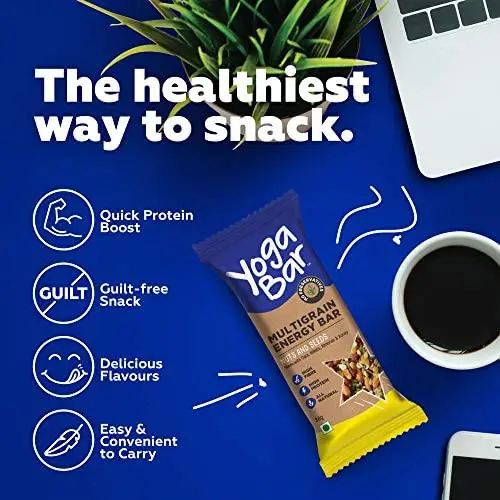 Yogabar Energy Bars Chocolate Chunk, Multigrain Daily Protein Snack, High  Energy & Nutrition Bars, 8g Protein & 7g Fibre Protein bars, Pack of 10 x  38g Energy Bars