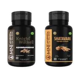 Omni Ayurveda - Knight Walke Ashwagandha and Shatavari Capsule - for Mood and Blood Sugar Balance icon