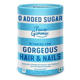 Power Gummies -  Hair & Nail Gummies with No added Sugar, Biotin, Zinc, Vitamins A to E & Folic Acid for Healthy Nails & Hair Growth icon