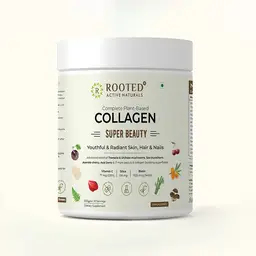 Rooted Active Naturals Plant Based Collagen Super Beauty with Tremella Mushrooms, Biotin for Glowing and Radiant Skin icon