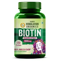 Vlado's Himalayan Organics Biotin 10,000 mcg for Hair, Nails & Skin