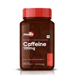 Neulife Caffeine 100mg-Pure Caffeine with Absorption Boosters for Energy and Focus icon