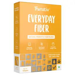 TruNativ Everyday Fiber Non-GMO & Gluten Free For Enhancing Digestive Health, Unflavoured | Plant Based Fibre Helps Weight Loss, Regulate Blood Sugar & Cholesterol Levels | Easy To Use| 100g