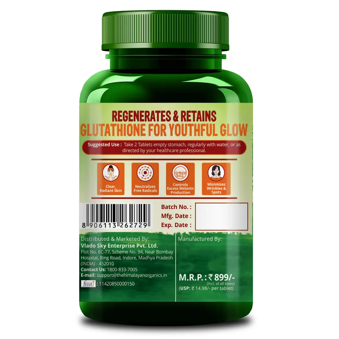 Buy Himalayan Organics Glutathione Builder Skin whitening Tablets