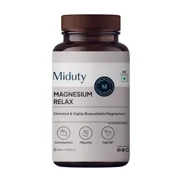 Miduty Magnesium Relax with Magnesium Bisglycinate for Constipation, Migrane and High BP icon