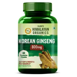 Vlado's Himalayan Organics Korean Red Ginseng 1000mg/Serve 60 Veg Capsules