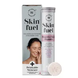 Wellbeing Nutrition Skin Fuel with Hyaluronic Acid, Grape Seed, Vitamin E for Skin Glow and Radiance