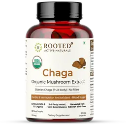 Rooted Active Naturals Chaga Mushroom Extract for Antioxidant and Vitality Support icon