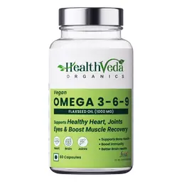 Health Veda Organics - Vegan Omega 3-6-9 Flaxseed Oil - for Healthy Bones, Hair and Skin icon