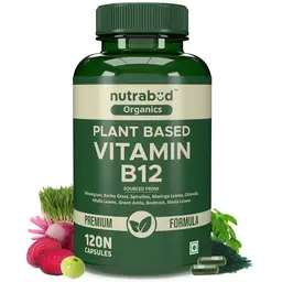 Nutrabud Organics Plant Based Vitamin B12 for Energy and Improves Brain Health icon