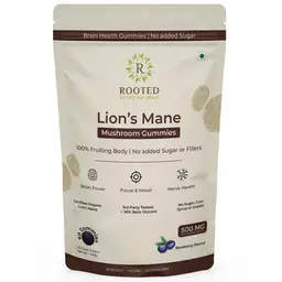 Rooted Active Naturals Lions Mane Mushroom Extract for Brain and Nerve Health icon