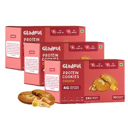 Gladful Protein Cookies Made with Whole wheat Atta and Butter for Snacking