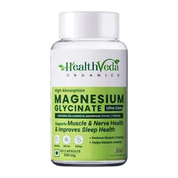 Health Veda Organics High Absorption Magnesium Glycinate 550mg - For Sleep, Nerve & Muscle Health (60 Capsules) icon