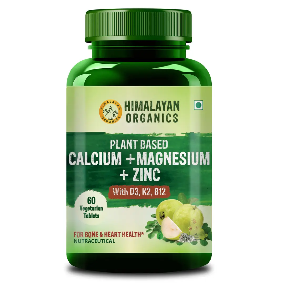 Himalayan Organics Plant Based Calcium Magnesium Zinc D3 & K2