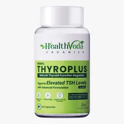 Health Veda Organics Thyroplus Supplement with Kanchanar, Harad, Baheda, Amla-Sounth for Thyroid Health and Healthy Cellular Metabolism