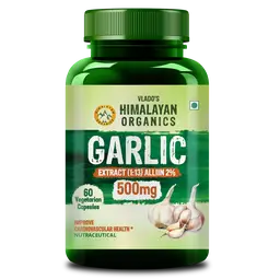 Vlado's Himalayan Organics Garlic Acid 500Mg with Allium Sativum - 2 % for Heart Health, Boost Immunity and Maintain Cholesterol Level icon