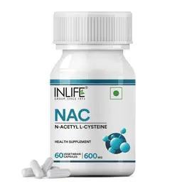 Inlife N Acetyl Cysteine NAC Supplement 600mg for Liver and Respiratory Health