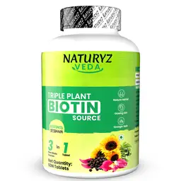 Naturyz VEDA Triple Plant Biotin with Sesbania Agati and Suryamukhi for Stronger and Increased Hair Density icon